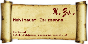 Mehlmauer Zsuzsanna névjegykártya