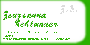 zsuzsanna mehlmauer business card